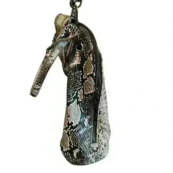 Fiorelli Faux Snakeskin Shoulder Bag Purse Python Embossed Satchel - Picture 7 of 10